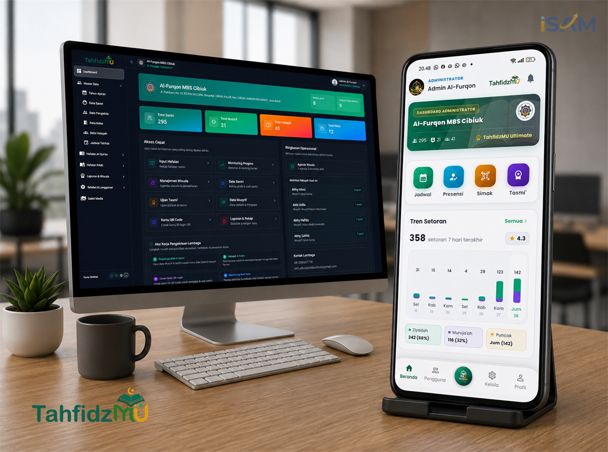 Pusat Komando Lembaga & Radar Halaqah (Desktop & HP)